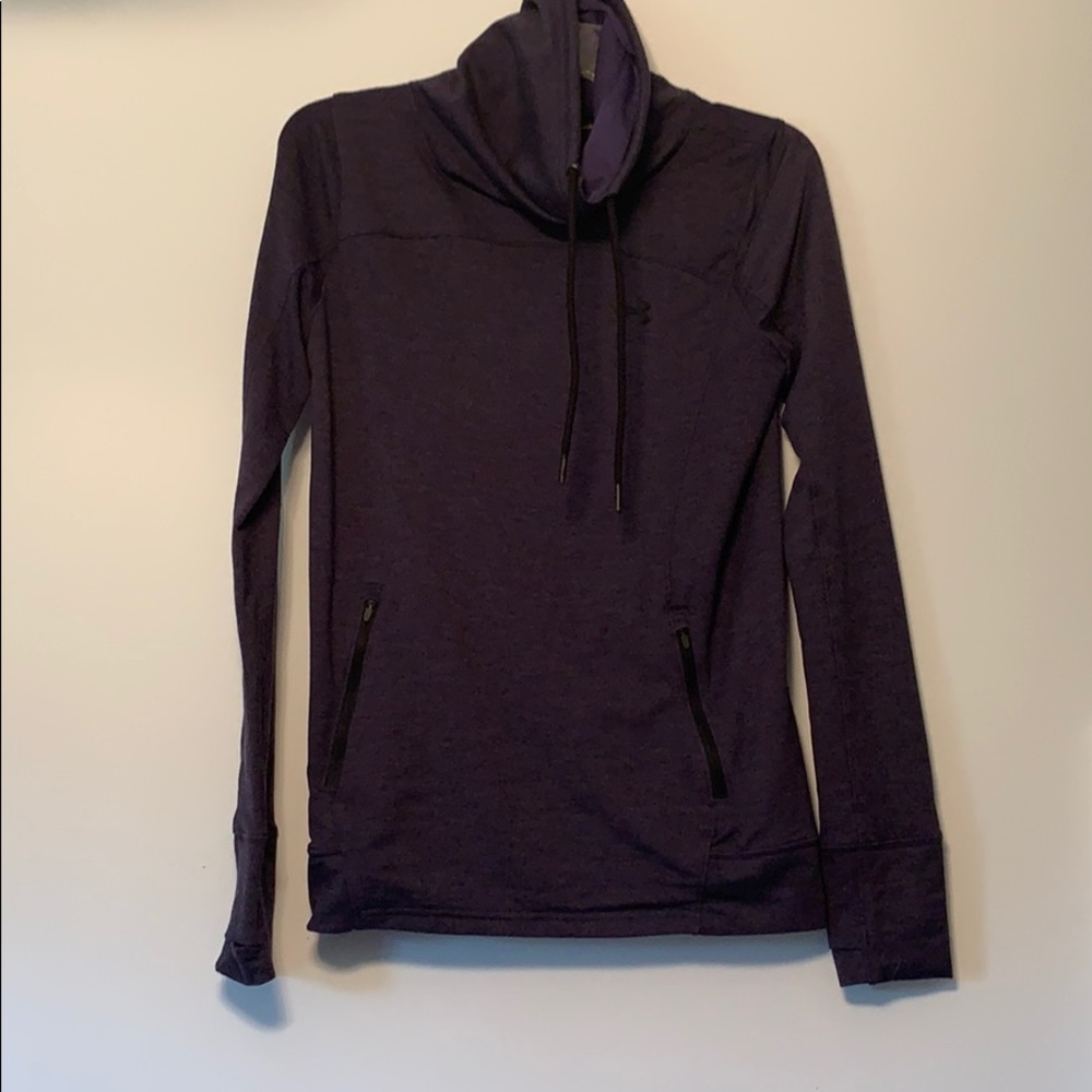 Under Armour navy high neck crew neck sweatshirt